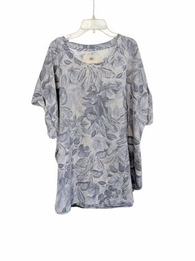 🌿 Cupio Woman Blush Tropical Floral Dolman Sleeve Top Size 1X 🌿